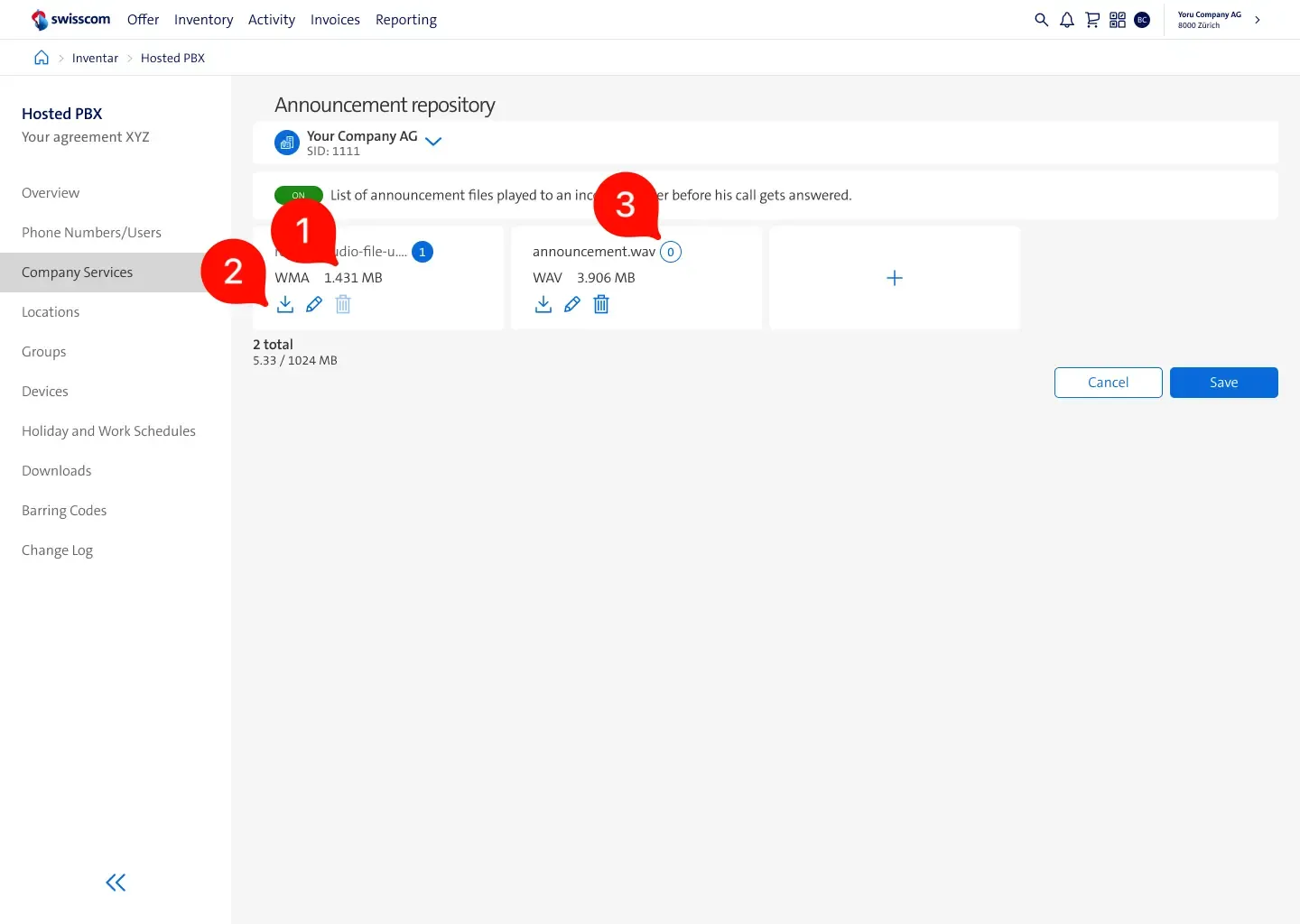 Announcement repository (new)