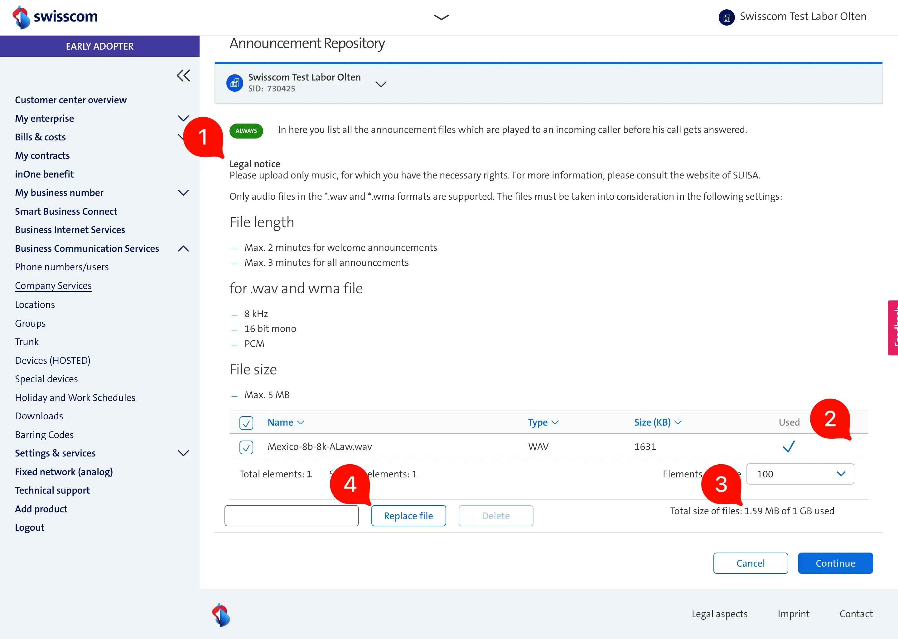 Announcement repository (previous)